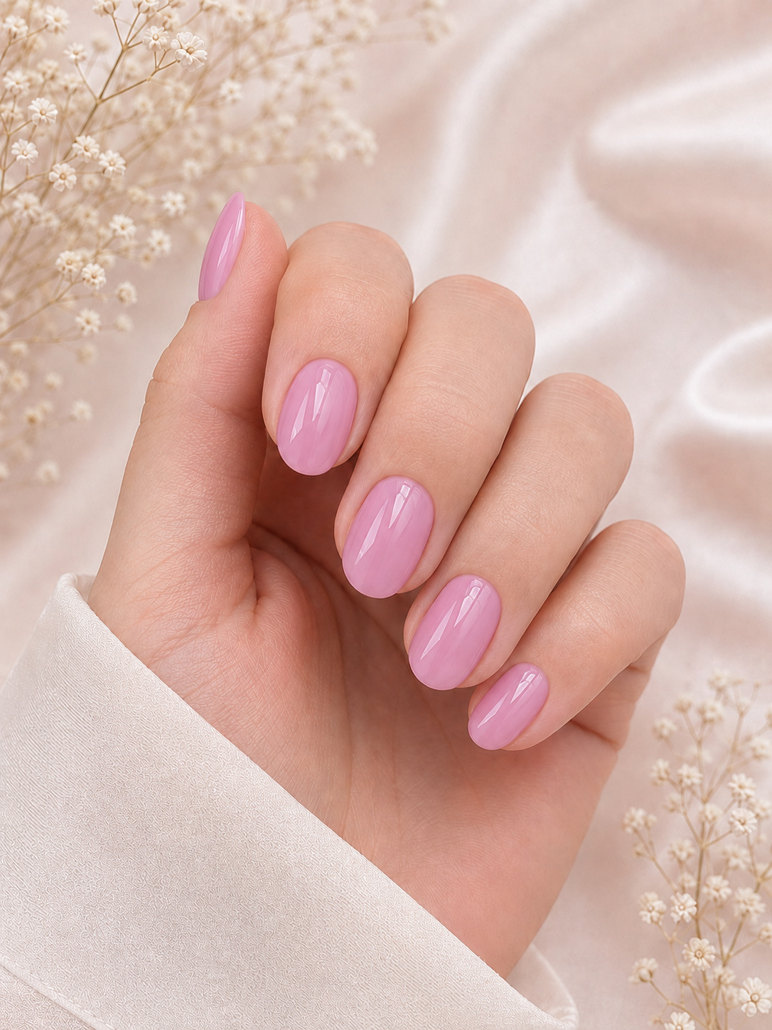 B.G Baby Pink Touch nail look