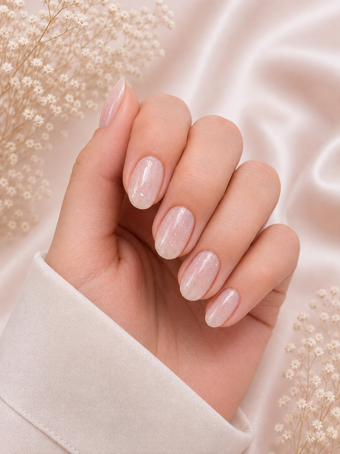Siller TOP Shimer nail look